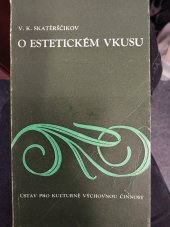 kniha O estetickém vkusu, Ústav pro kulturně výchovnou činnost 1976