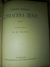 kniha Ztracená žena novella, J. Otto 1896