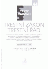 kniha Trestní zákon Trestní řád, C. H. Beck 
