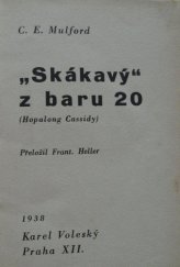 kniha "Skákavý" z baru 20, Karel Voleský 1938