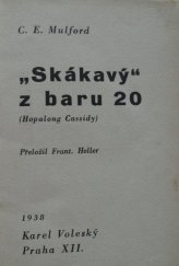kniha "Skákavý" z baru 20, Karel Voleský 1938
