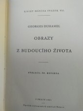 kniha Obrazy z budoucího života, Spolek výtvarných umělců 1931