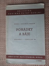 kniha Pohádky a báje, Dědictví Havlíčkovo 1938