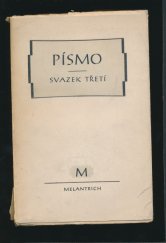 kniha Písmo. Sv. 3, - Pozdější věštci, Melantrich 1951
