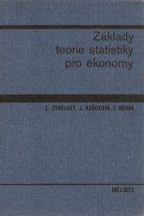 kniha Základy teorie statistiky pro ekonomy, SNTL 1979