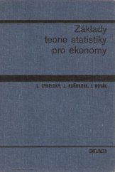 kniha Základy teorie statistiky pro ekonomy, SNTL 1979