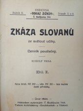 kniha Zkáza Slovanů ze světové války denník poválečný, Rudolf Vrba 1924