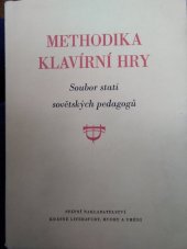 kniha Methodika klavírní hry Soubor statí sovětských pedagogů, SNKLHU  1955