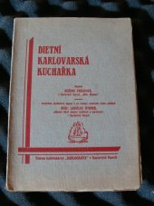kniha Dietní karlovarská kuchařka, B. Vrkočová 1927