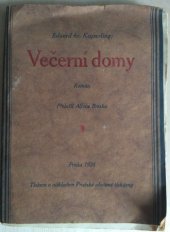 kniha Večerní domy Román, Pražská akciová tiskárna 1926