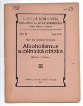 kniha Alkoholismus a dělnická otázka, B. Kočí 1910