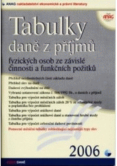 kniha Tabulky daně z příjmů fyzických osob ze závislé činnosti a funkčních požitků 2006, Anag 