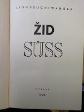 kniha Žid Süss, Ústřední dělnické knihkupectví a nakladatelství 1936