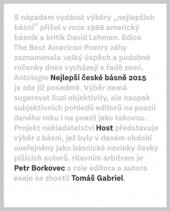 kniha Nejlepší české básně 2015, Host 2015