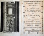 kniha Abbildungen Böhmischer und Mährischer Gelehrten und Künstler 4. díl nebst kurzen nachrichten von ihren leben und werken, Matthäus Adam Schmadl 1782