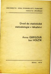kniha Úvod do statistické metodologie v lékařství, Univerzita Jana Evangelisty Purkyně 1975