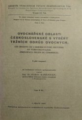 kniha Ovocnářské oblasti československé s výběry tržních odrůd ovocných = Les regions de l'arboriculture fruitière en Tchécoslovaque : (principaux fruits de commerce), Ministerstvo zemědělství 1933