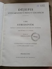 kniha Dějepis výtvarného umění v Čechách 1. díl  - Středověk, Spolek výtvarných umělců Mánes 1931