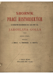 kniha Sborník prací žáků Gollových 1906, Historický klub 1906