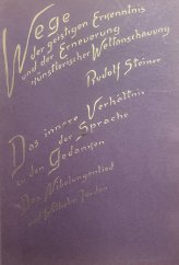 kniha Wege der geistigen Erkenntnis und der Erneuerung künstlerischer Weltanschauung, Verlag 1935
