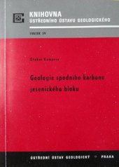 kniha Geologie spodního karbonu jesenického bloku, Academia 1983