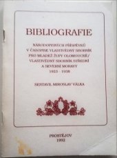 kniha Bibliografie národopisných příspěvků v časopise Vlastivědný sborník pro mládež župy olomoucké (Vlastivědný sborník střední a severní Moravy) 1923-1938, Duha 1992