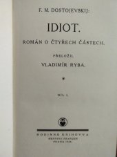 kniha Idiot Díl I. román o čtyřech částech., Rodinná knihovna, Henning Franzen 1928