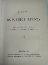 kniha Bojovníci života sociální román vesnice ze života sedláků a dělníků, Novina 1934