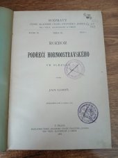kniha Rozbor podřečí hornoostravského ve Slezsku, Česká akademie císaře Františka Josefa 1899