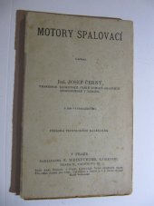 kniha Motory spalovací, Weinfurter 1912