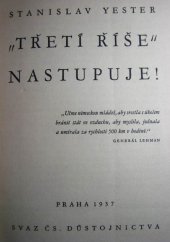 kniha Třetí říše nastupuje! ..., Svaz čs. důstojnictva 1937