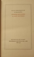 kniha Andrej Kolosov a jiné povídky, SNKLHU  1957