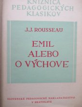 kniha Emil alebo o výchove, Slovenské pedagogické nakladateľstvo  1956