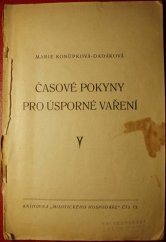 kniha Časové pokyny pro úsporné vaření, Milotický hospodář 1945