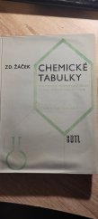 kniha Chemické tabulky pro střední průmyslové školy potravinářské technologie. 1. díl, - Všeobecné tabulky, SNTL 1968