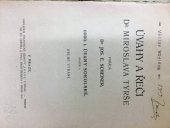 kniha Úvahy a řeči Dr. Miroslava Tyrše. Oddíl 1, - Úvahy sokolské., Tělocvičná jednota Sokol 1910