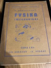 kniha Fysika Mechanika, Hokr Josef 1937