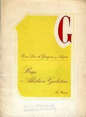 kniha Báje o Ákidu i Galateii = [fabula de polifemo y galatea], Fr. Borový 1939