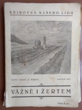 kniha Vážně i žertem, Občanská tiskárna 1927