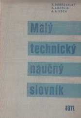 kniha Malý technický naučný slovník pomocná kniha pro odb. školy a pro učitele všeobecně vzdělávacích škol, SNTL 1959