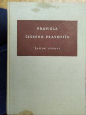 kniha Pravidla českého pravopisu školní vydání, Státní pedagogické nakladatelství 1968