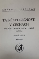 kniha Tajné společnosti v Čechách od nejstarších časů do dnešní doby [dějinný nástin], Sfinx 1922