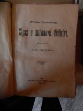 kniha Zápas o milionové dědictví Rom., Adolf Synek 1905
