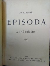 kniha Episoda a jiné příběhy, B. Kočí 1925