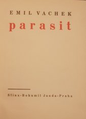 kniha Parasit, Sfinx, Bohumil Janda 1930