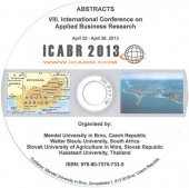 kniha Abstract ICABR 2013 VIII. International Conference on Applied Business Research, Mendelova univerzita v Brně 2013