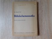 kniha Biblická hermeneutika pravidla k správnému výkladu bible, Lidové knihkupectví a nakladatelství 1938