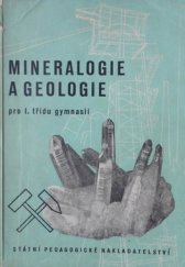 kniha Mineralogie a geologie pro 1. třídu gymnasií, SPN 1953