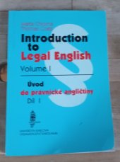 kniha Introduction to legal English = Úvod do právnické angličtiny, Karolinum  1996