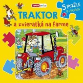 kniha Traktor a zvieratká na farme 5 puzzle 9 dielikov, INFOA 2020